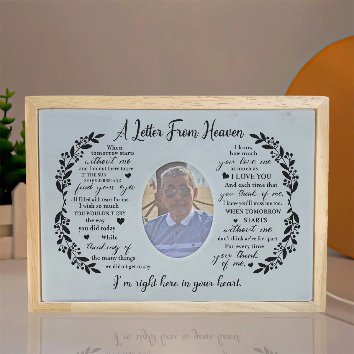 Personalized In Memory of Loved Lamp with Custom Photo Night Light