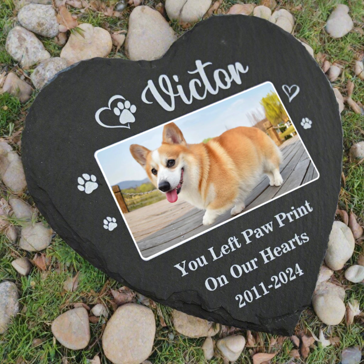 Personalized Pet Memorial Stone with Photo Printing