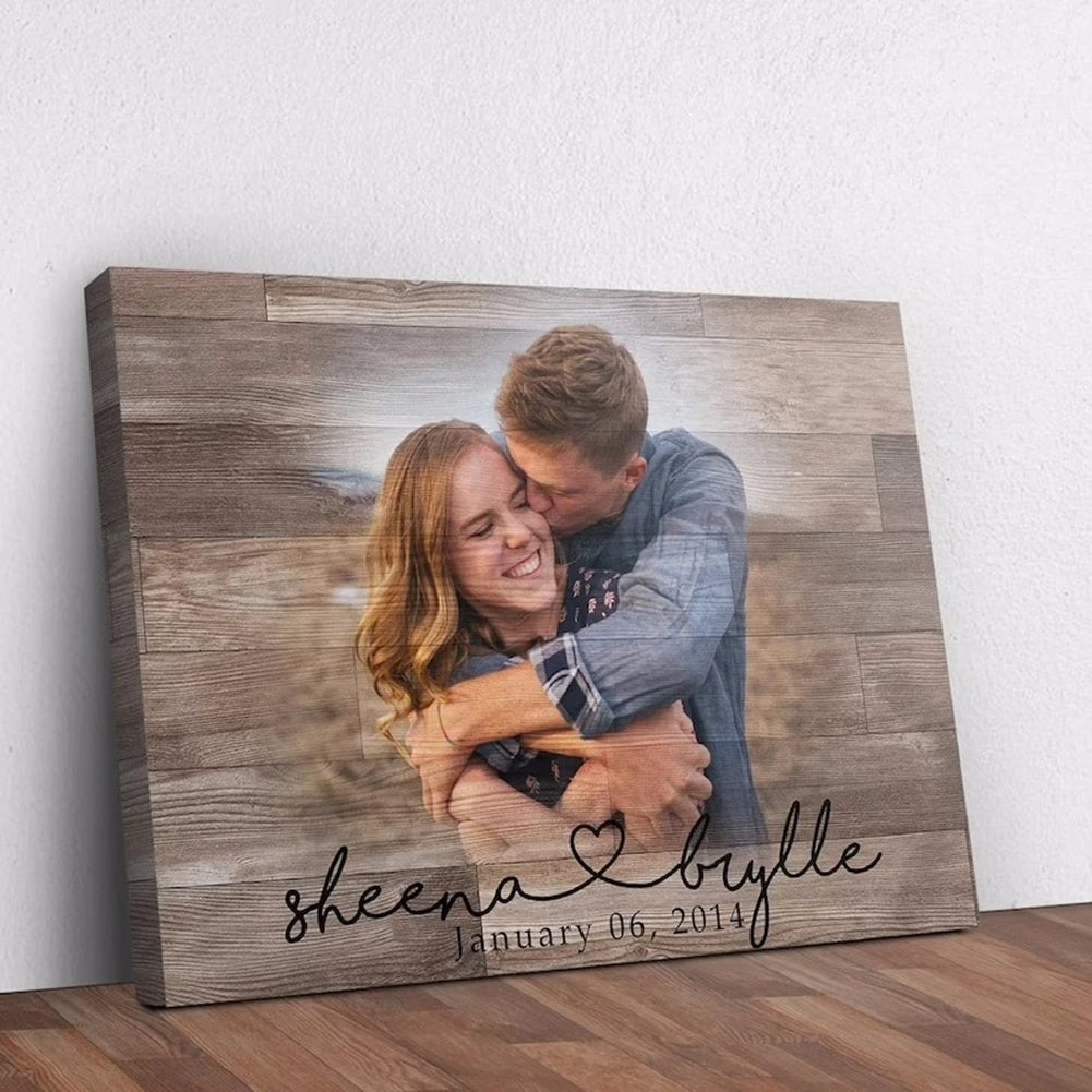 Personalized Wood Photo Frame Custom Photo Printed on Wood