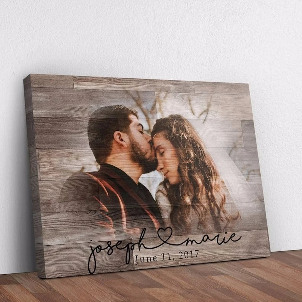 Personalized Wood Photo Frame Custom Photo Printed on Wood