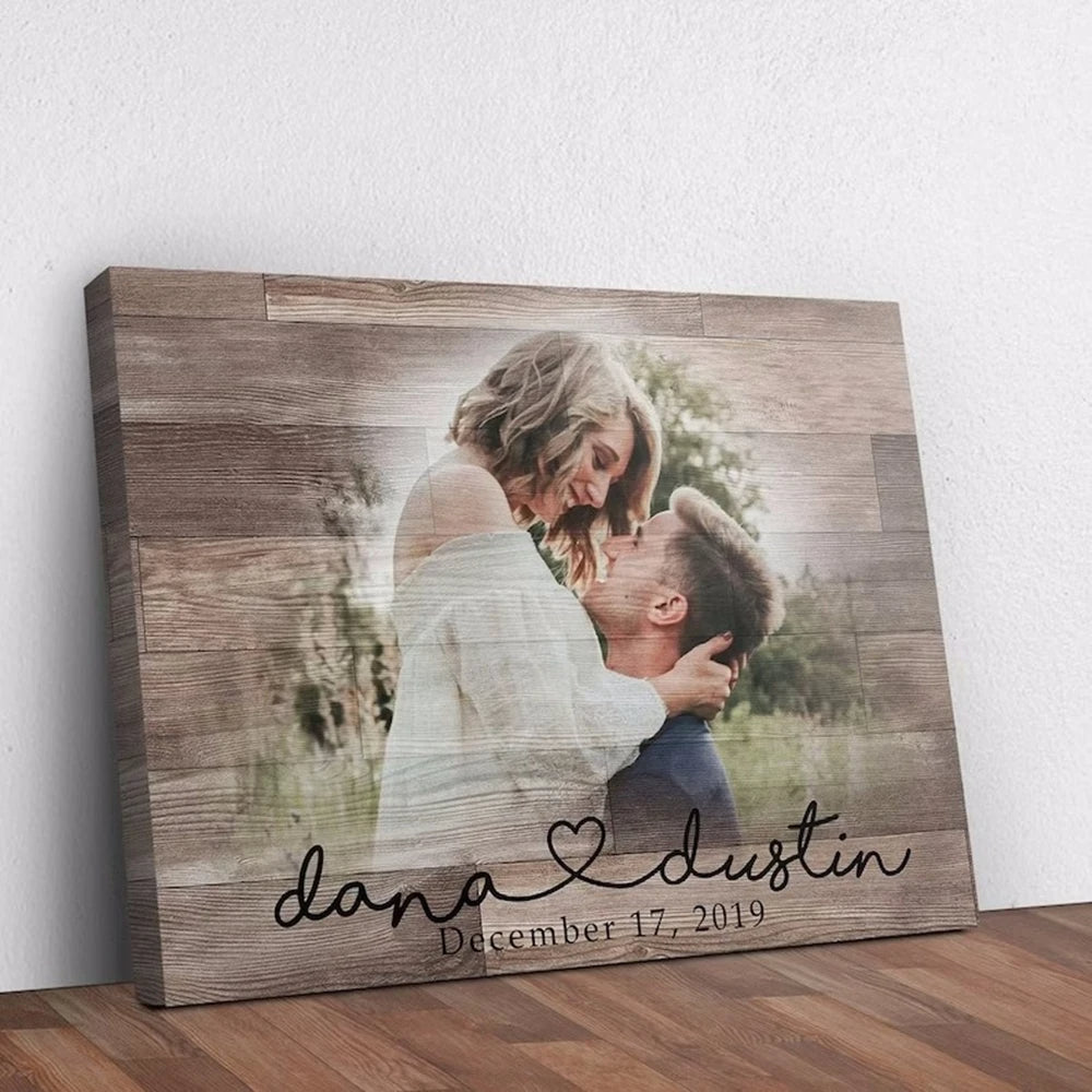 Personalized Wood Photo Frame Custom Photo Printed on Wood