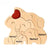 Elephant Family Wooden Art Puzzle DIY Cute Family Member Elephant Puzzle