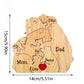 Wooden Puzzle Personalized Customized Bear Family Warm Birthday Gift Solid Wood Ornament
