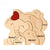 Elephant Family Wooden Art Puzzle DIY Cute Family Member Elephant Puzzle