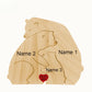 Wooden Puzzle Personalized Customized Bear Family Warm Birthday Gift Solid Wood Ornament