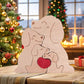 Art Wooden Dog Puzzle Personalized Name Custom Free Laser Engraving Home Gifts