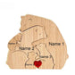 Wooden Puzzle Personalized Customized Bear Family Warm Birthday Gift Solid Wood Ornament
