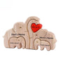Elephant Home Custom Name Puzzle Ornament DIY Wooden Elephant Puzzle
