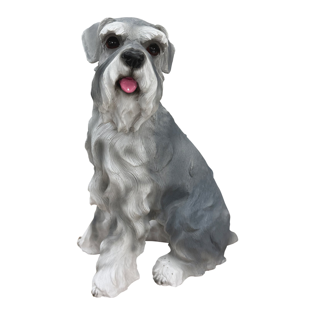 Lifelike Schnauzer Resin Statue, Outdoor Garden Patio Decor, Gift for Dog Lovers