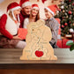 Art Wooden Dog Puzzle Personalized Name Custom Free Laser Engraving Home Gifts