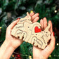 Elephant Home Custom Name Puzzle Ornament DIY Wooden Elephant Puzzle