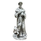 St. Francis Garden Statue with Bird and Lamb, Resin Religious Outdoor Decor