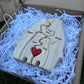 Art Wooden Bear Family Puzzle Personalized Name Custom Home Decor Thanksgiving