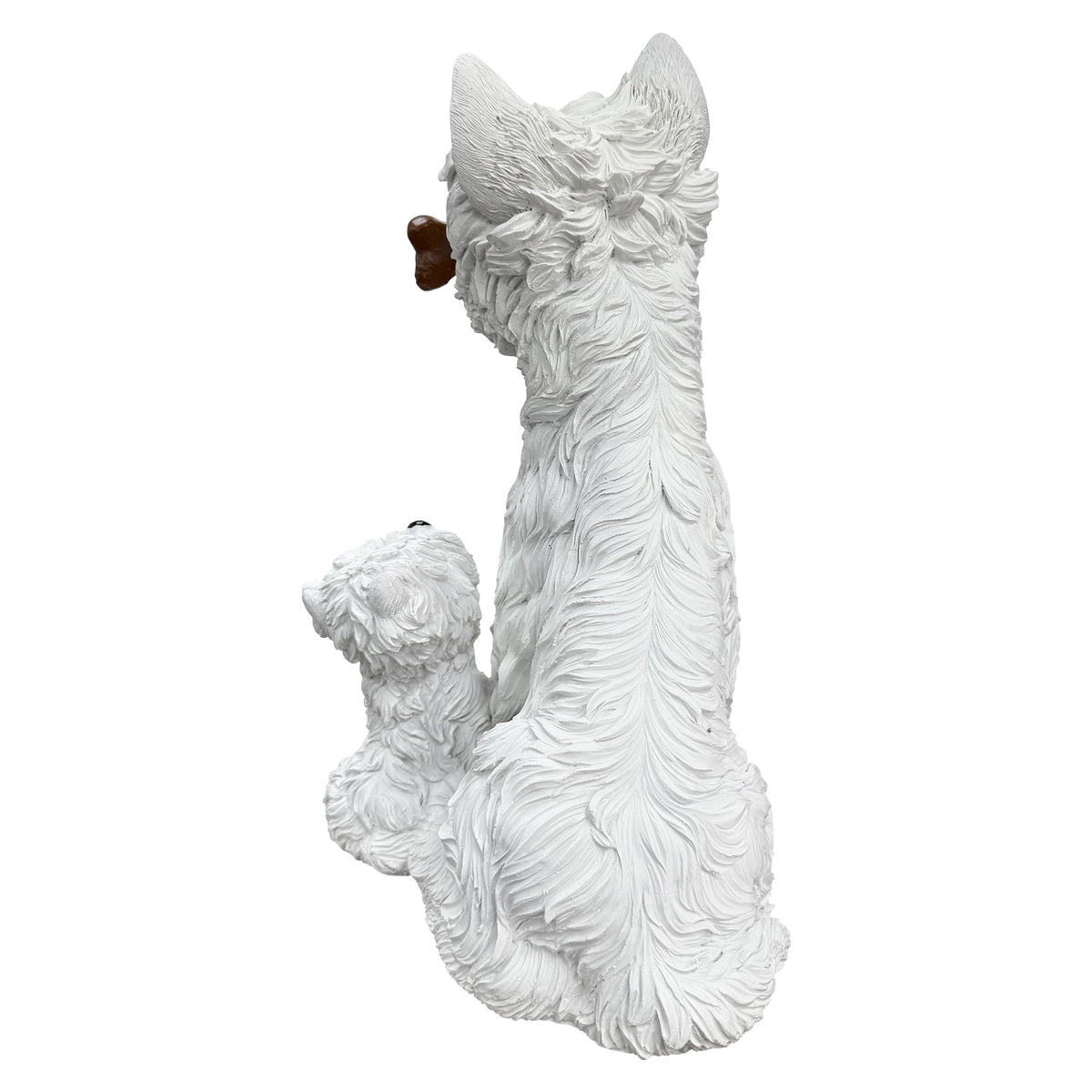 West Highland White Terrier Family Garden Statue Westie Dog Yard Decor Gift