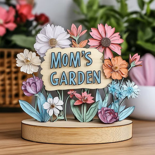 'Love Grows Here' Wooden Keepsake, Hand-Painted Mother’s Day Gift from the Heart