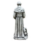 St. Francis Garden Statue with Bird and Lamb, Resin Religious Outdoor Decor