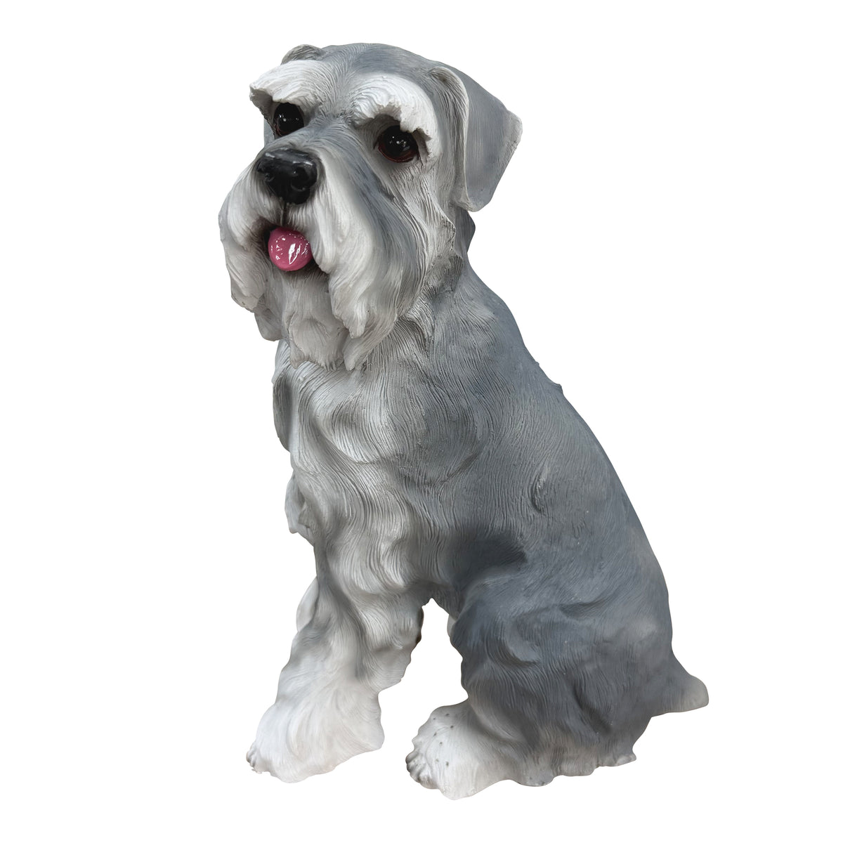 Lifelike Schnauzer Resin Statue, Outdoor Garden Patio Decor, Gift for Dog Lovers