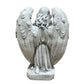 Kneeling Praying Angel Statue, Antique Stone White Resin Figurine, Religious Memorial Garden Decor, Indoor Home Angel Ornament