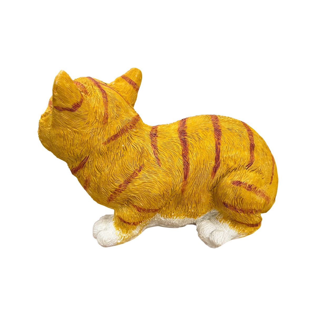 Lifelike Orange Tabby Resin Statue, Outdoor Garden Yard Decor, Gift for Cat Lovers