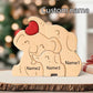 Elephant Family Wooden Art Puzzle DIY Cute Family Member Elephant Puzzle