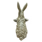 Standing Rabbit Garden Statue with Leaf Tray, Resin Bird Feeder Bird Bath, Rustic Bunny Outdoor Lawn Ornament