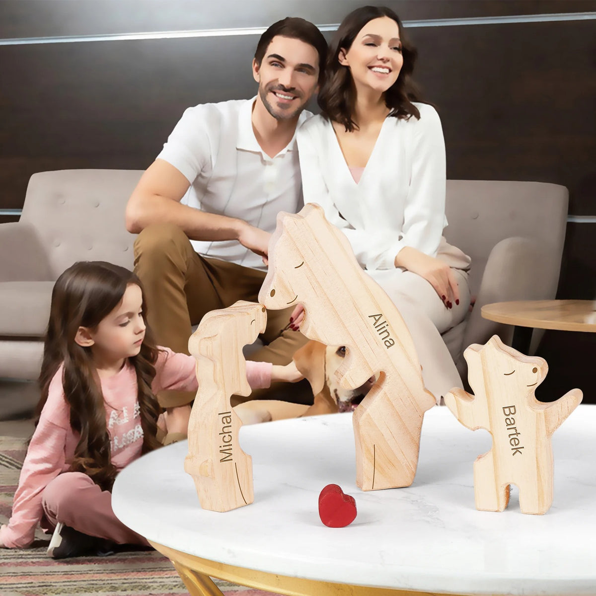 Wooden Bear Home Art Puzzle Personalized Custom Birthday Gift Art Puzzle