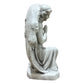 Kneeling Praying Angel Statue, Antique Stone White Resin Figurine, Religious Memorial Garden Decor, Indoor Home Angel Ornament