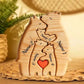 Art Wooden Bear Family Puzzle Personalized Name Custom Home Decor Thanksgiving