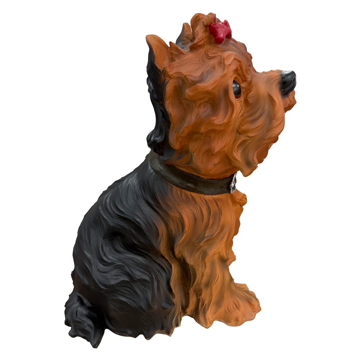 Lifelike Yorkshire Terrier Resin Statue, Cute Garden Yard Decor, Gift for Dog Lovers