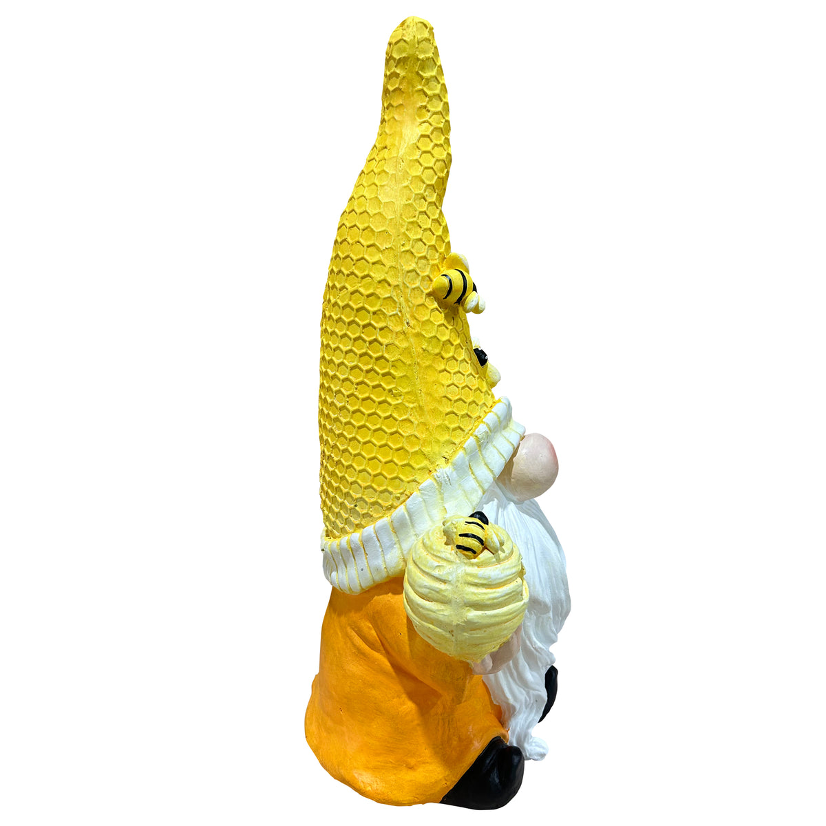 Bee Gnome Statue , Honeycomb Garden Gnome Decor, Gift for Plant & Bee Lovers