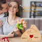 Wooden Puzzle Personalized Customized Bear Family Warm Birthday Gift Solid Wood Ornament