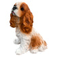 Lifelike Cavalier King Charles Spaniel Resin Statue, Patio Garden Dog Decor, Gift for Dog Lovers