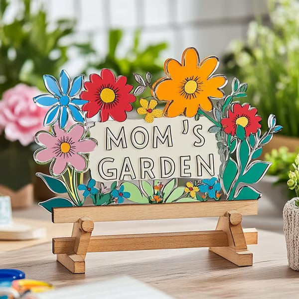 'Love Grows Here' Wooden Keepsake, Hand-Painted Mother’s Day Gift from the Heart
