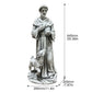 St. Francis Garden Statue with Bird and Lamb, Resin Religious Outdoor Decor