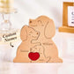 Art Wooden Dog Puzzle Personalized Name Custom Free Laser Engraving Home Gifts