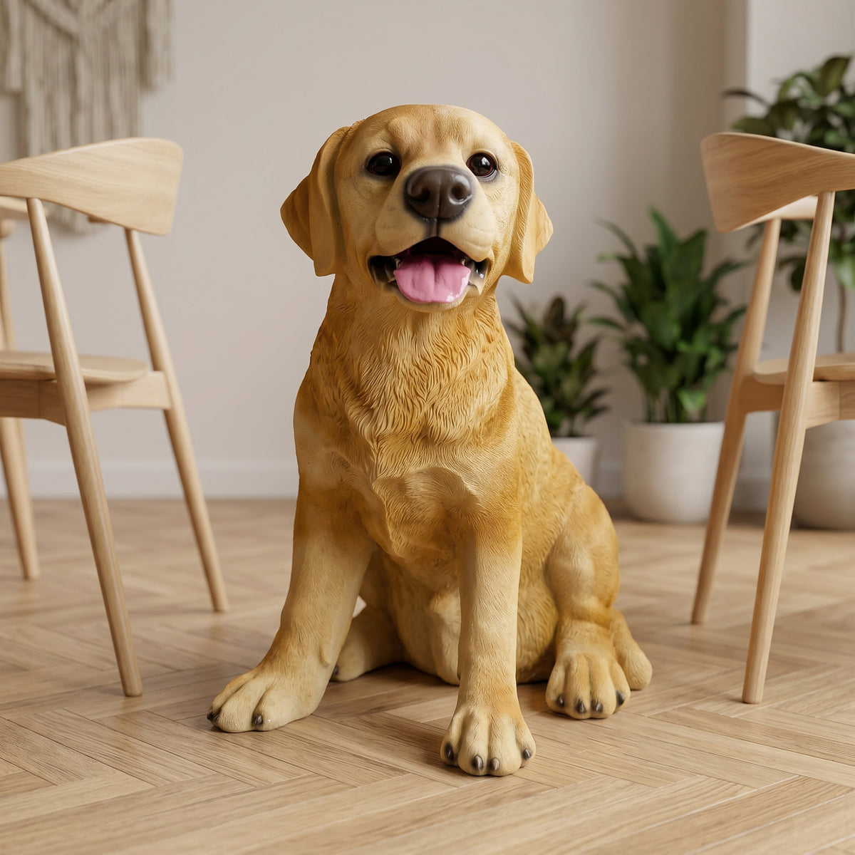 Bionic Realistic Labrador Statue, Weatherproof Resin Dog Decor, Gift for Dog Lovers