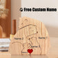 Wooden Puzzle Personalized Customized Bear Family Warm Birthday Gift Solid Wood Ornament