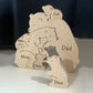 Wooden Puzzle Personalized Customized Bear Family Warm Birthday Gift Solid Wood Ornament