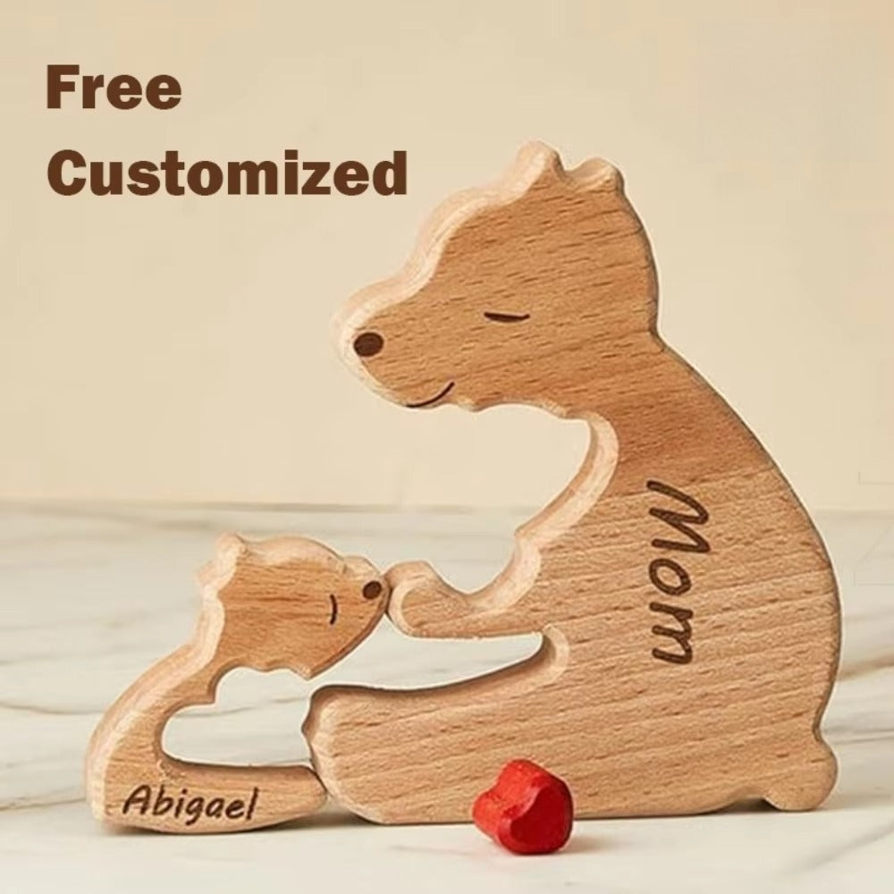 Wooden Bear Home Art Puzzle Personalized Custom Birthday Gift Art Puzzle