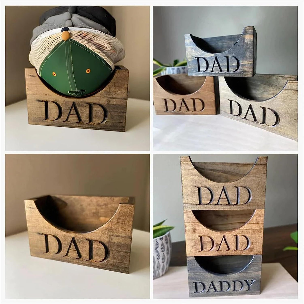 Father's Day Gift-Wooden Hat Holder Display Stand