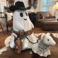 Ghost Walking Dog Statue Cute Halloween Dog Statue