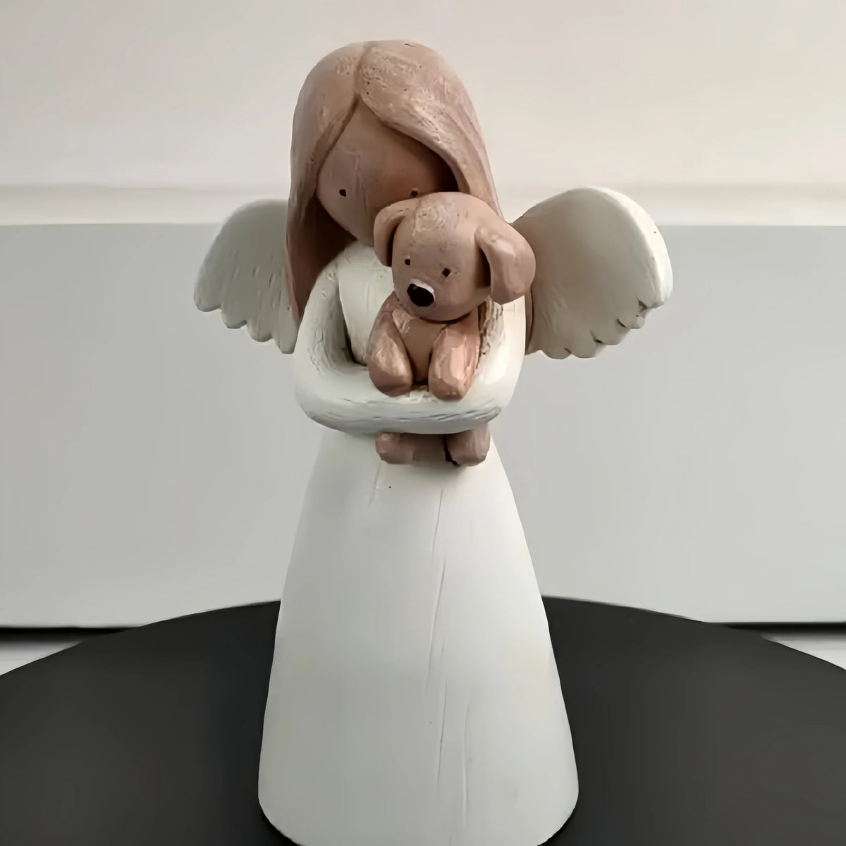 Angel Dog Memorial Figurine – Resin Guardian Angel Statue