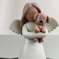 Angel Dog Memorial Figurine – Resin Guardian Angel Statue