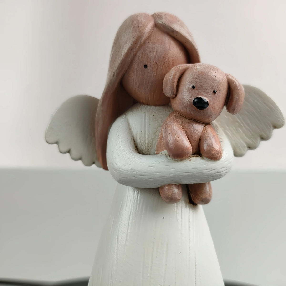 Angel Dog Memorial Figurine – Resin Guardian Angel Statue