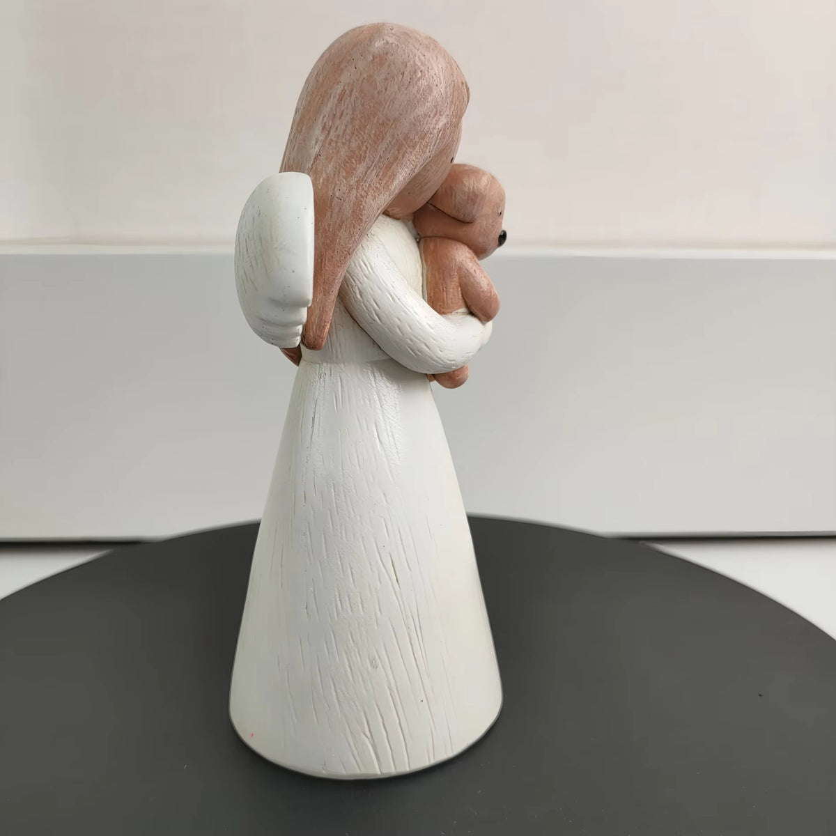 Angel Dog Memorial Figurine – Resin Guardian Angel Statue