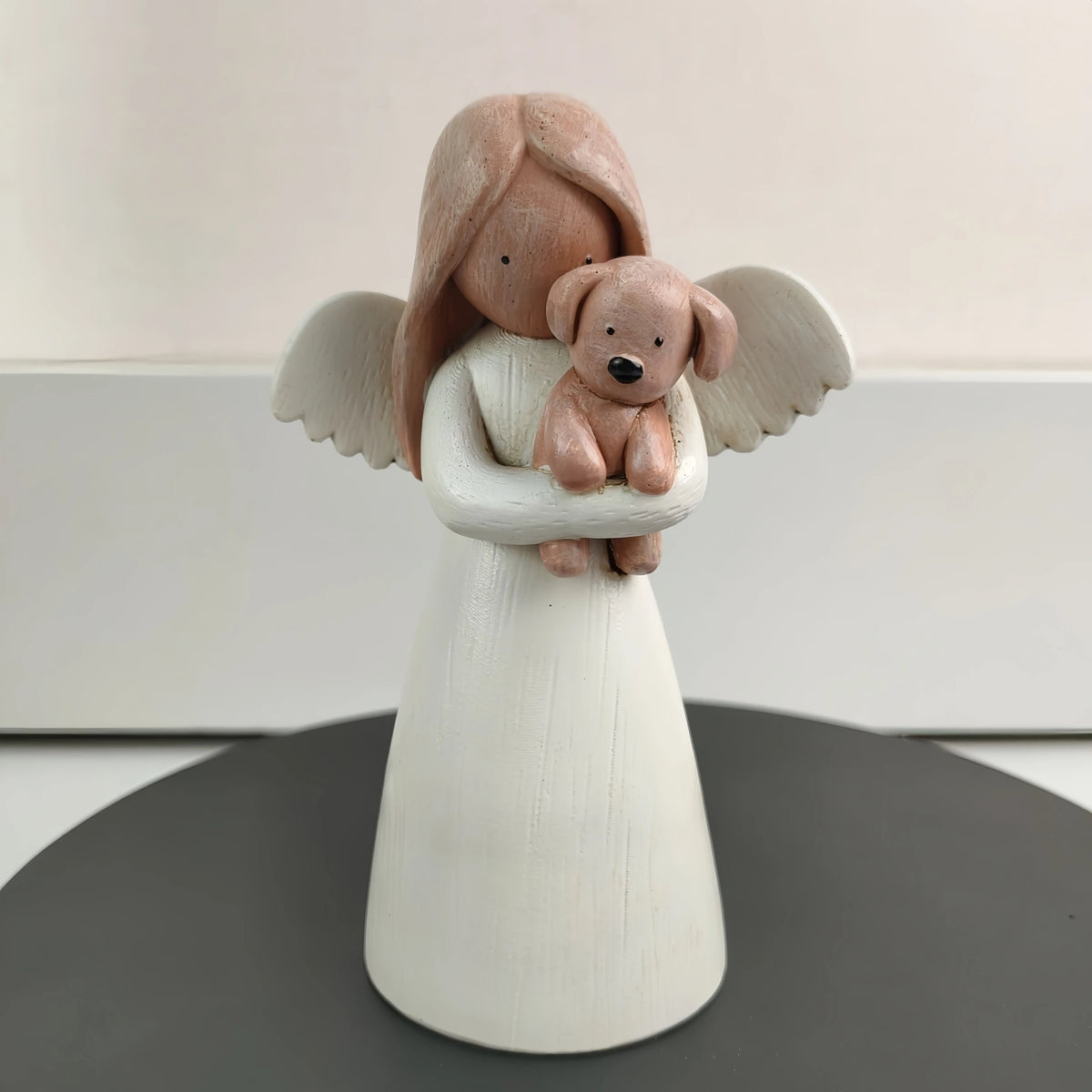 Angel Dog Memorial Figurine – Resin Guardian Angel Statue