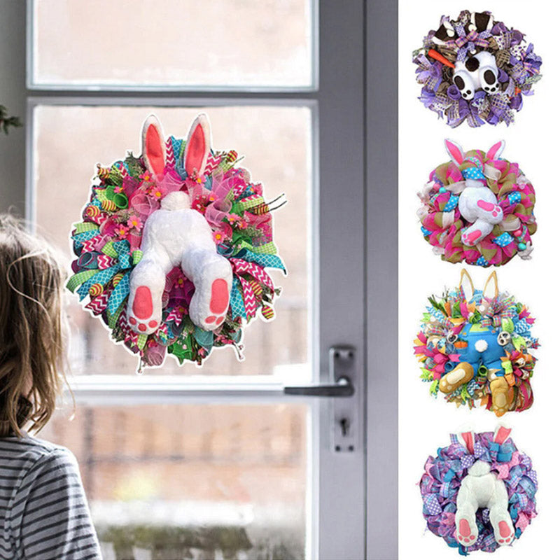 Easter Bunny Wreath Sticker