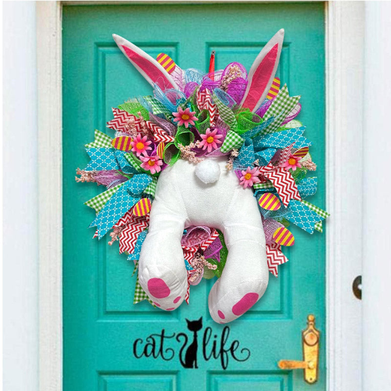 Easter Bunny Wreath Sticker