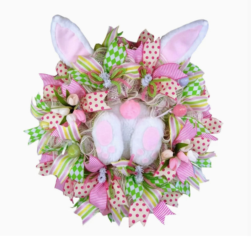 Easter Bunny Wreath Sticker
