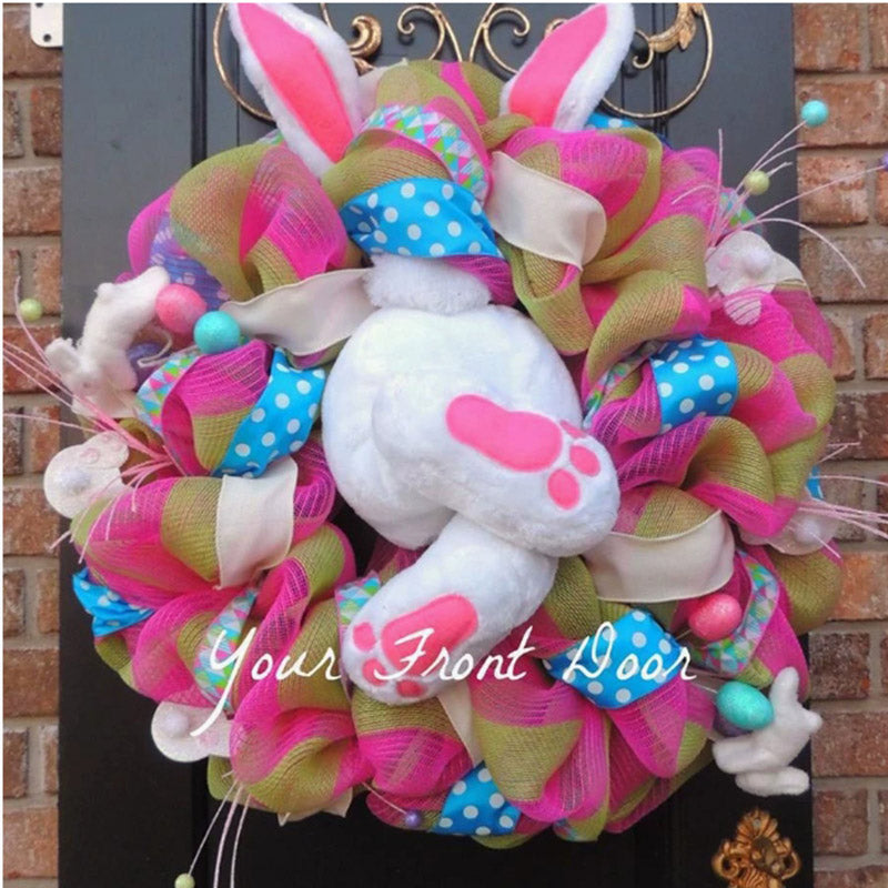 Easter Bunny Wreath Sticker